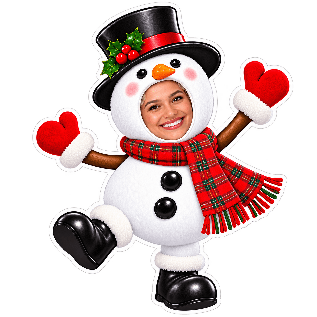 Modelo de personagem natalino: Boneco de Neve
