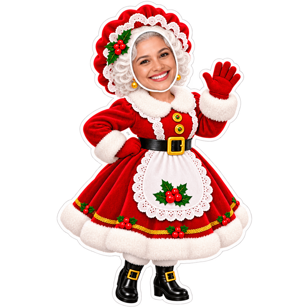 Modelo de personagem natalino: Mamãe Noel